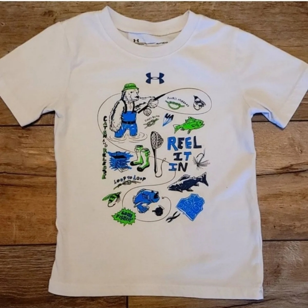 Under Armour Reel It In white tshirt